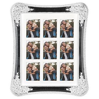 1 pc Plated Picture Frame with Crystal for Wedding Shiny with Clear Glass Photo Frames