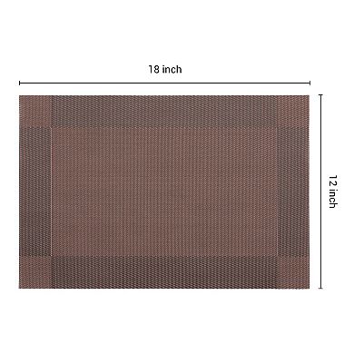 Placemats Set of 8, PVC Placemats for Kitchen Dining Table Decor Heat Resistant Table Placemats