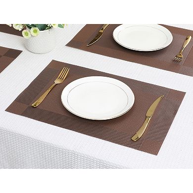 Placemats Set of 8, PVC Placemats for Kitchen Dining Table Decor Heat Resistant Table Placemats