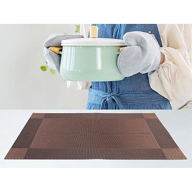 Placemats Set of 8, PVC Placemats for Kitchen Dining Table Decor Heat Resistant Table Placemats