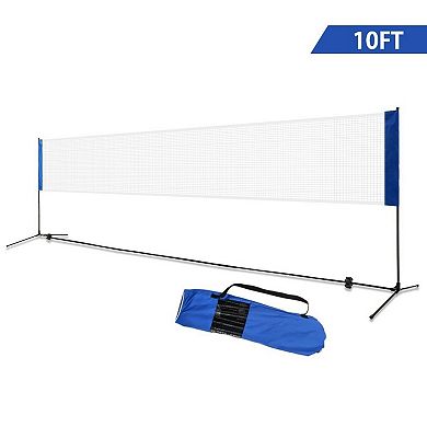 Portable 10 Inch x 5 Inch Badminton Beach Tennis Training Net