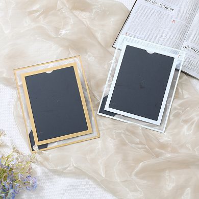 Glass Picture Frame for Tabletop Display Vertical or Horizontal, Real Glass Photo Frames