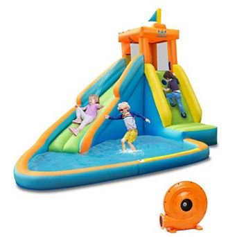 Inflatable Water Slide Kids Bounce House with 740W Blower