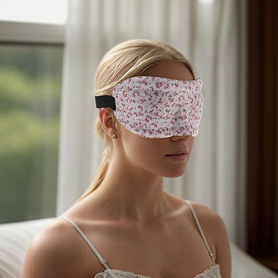Soft Floral Style 3D Sleep Mask Pink 3D Eye Shade Cover for Rest for Nap 1 Pc
