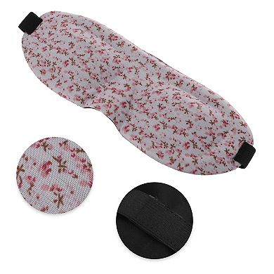 Soft Floral Style 3D Sleep Mask Pink 3D Eye Shade Cover for Rest for Nap 1 Pc