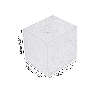 1 Pc Glacier Pattern Tissue Box Cover for Bedroom Table Clear