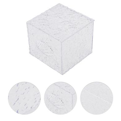 1 Pc Glacier Pattern Tissue Box Cover for Bedroom Table Clear