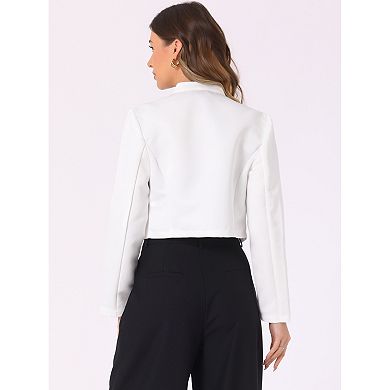 LIhncine Girls Blazer Long Sleeve Shawl Collar Formal Blazers Suit Jacket Open Front Inner Pocket For Kids Size 6-12 Year