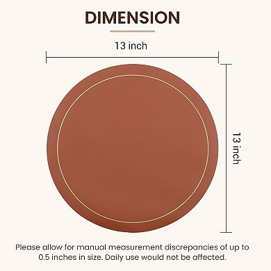 Placemats Set of 6 Faux Leather Placemats for Kitchen Dining Table Decor Table Placemats