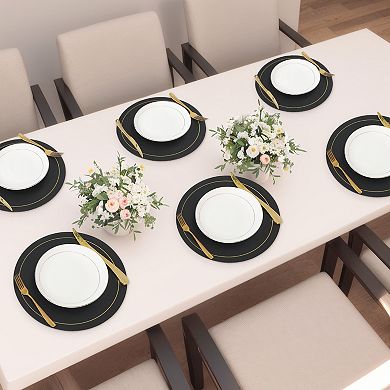 Placemats Set of 6 Faux Leather Placemats for Kitchen Dining Table Decor Table Placemats