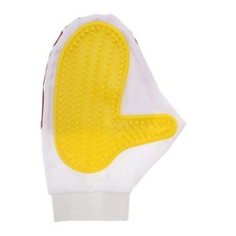 1 pc Portable Double-Sided Pet Grooming Glove for Bathroom White Red