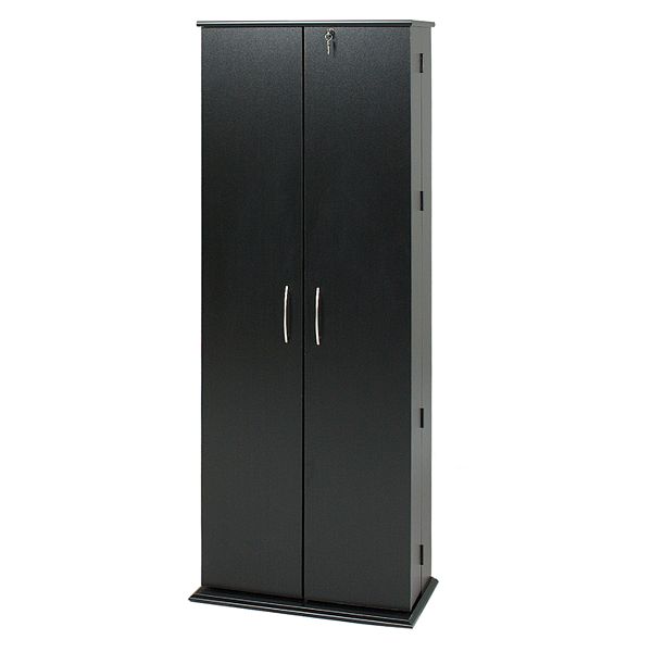 Prepac Grande Black Locking Multimedia Storage Cabinet