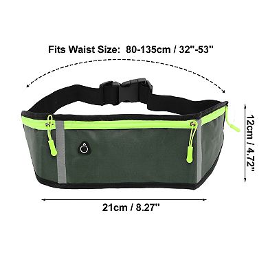 1 Pc Three Pocket Running Waist Pack for Hiking Gym