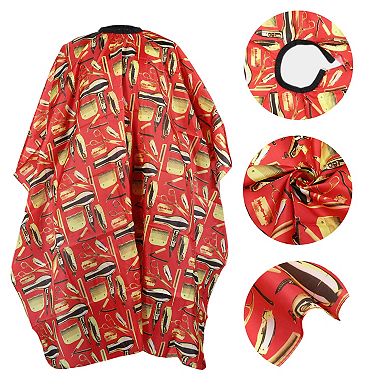 Hair Dryer Pattern Hairdressing Cape for Barber Shop 64.96"x57.09" 1 Pc