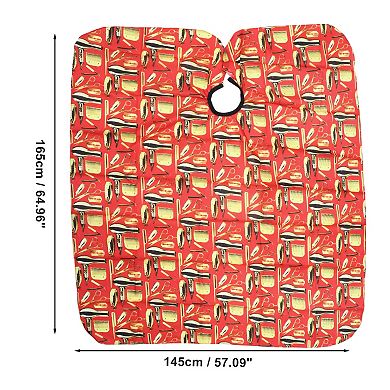 Hair Dryer Pattern Hairdressing Cape for Barber Shop 64.96"x57.09" 1 Pc
