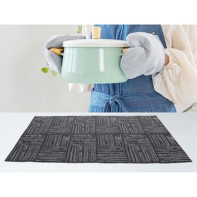 Set of 6 Placemats, Vinyl Placemats for Kitchen Dining Table Decor Heat Resistant Table Placemats