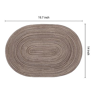 Farmhouse Placemats Set of 6 Oval Placemats for Dining Table Decor Indoor Outdoor Kitchen Table Mat