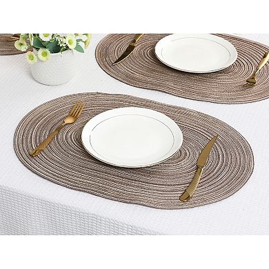 Farmhouse Placemats Set of 6 Oval Placemats for Dining Table Decor Indoor Outdoor Kitchen Table Mat