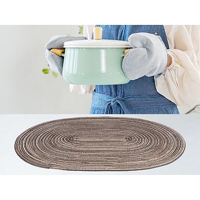 Farmhouse Placemats Set of 6 Oval Placemats for Dining Table Decor Indoor Outdoor Kitchen Table Mat