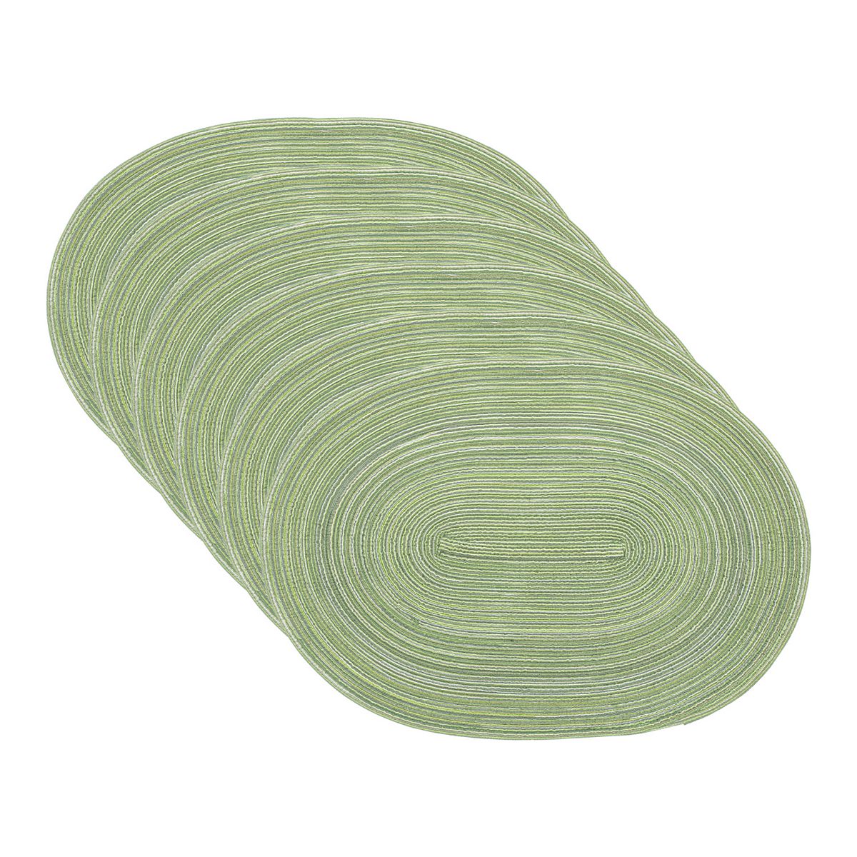 Farmhouse Placemats Set of 6 Oval Placemats for Dining Table Decor Indoor Outdoor Kitchen Table Mat - Green