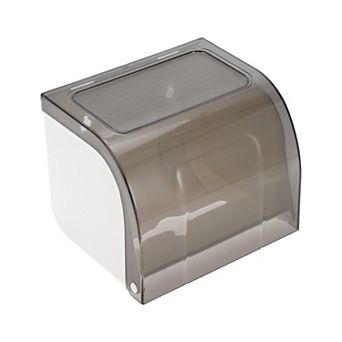 1 pc Flip Style Tissue Box Cover for Bedroom Table Grey White