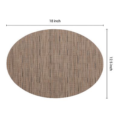Placemats Set of 6 PVC Oval Placemats for Kitchen Dining Table Decor Table Placemats