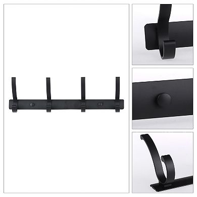 1 Pack Coat Rack Wall Mount, Coat Hook, Hat Rack, Wall Hooks for Hanging with 5 Hooks for Entryway
