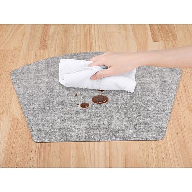 Set of 6 Faux Leather Placemats for Kitchen Dining Table Decor Heat Resistant Table Placemats