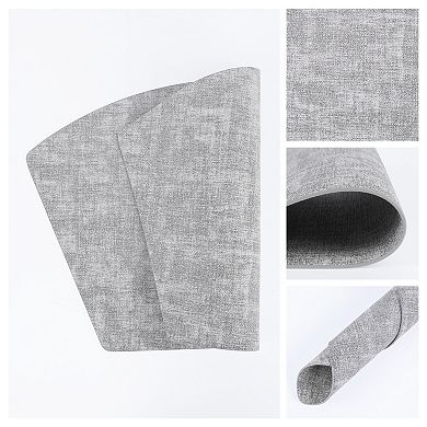 Set of 6 Faux Leather Placemats for Kitchen Dining Table Decor Heat Resistant Table Placemats