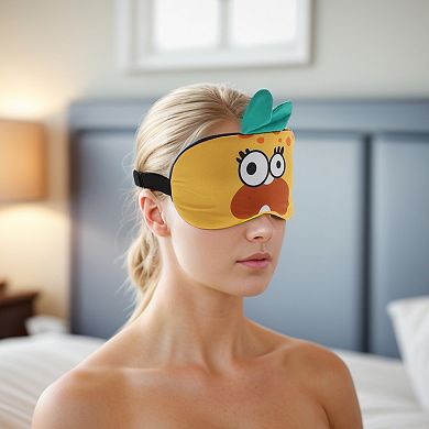 Soft Cartoon Monsters Sleep Mask Yellow Eye Shade Cover for Light Meditation 1Pc
