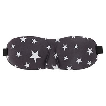 Breathable Stars Pattern 3D Sleep Mask White 3D Eye Shade Cover for Rest 1 pc
