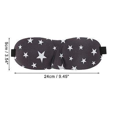 Breathable Stars Pattern 3D Sleep Mask White 3D Eye Shade Cover for Rest 1 Pc