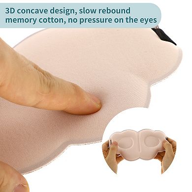 3pcs Sleep Eye Mask, Cloud-Shaped Sleep Eye Mask, Contoured Light Blocking White Black Pink