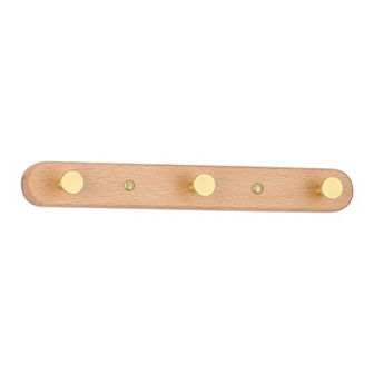 1 Pack Coat Rack Wall Mount, Metal Wood Coat Hook, Hat Rack Wall Hooks for Hanging with 3 Hooks
