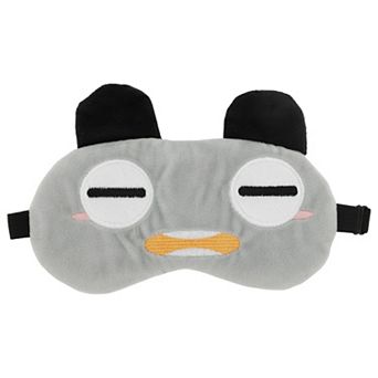 Soft Cartoon Squinting Eyes Sleep Mask Gray Eye Shade Cover for Travel 1 pc