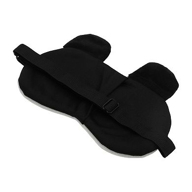 Soft Cartoon Squinting Eyes Sleep Mask Gray Eye Shade Cover for Travel 1 Pc