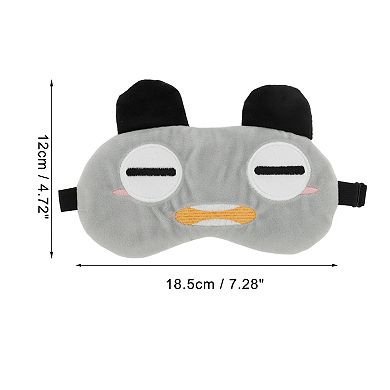 Soft Cartoon Squinting Eyes Sleep Mask Gray Eye Shade Cover for Travel 1 Pc