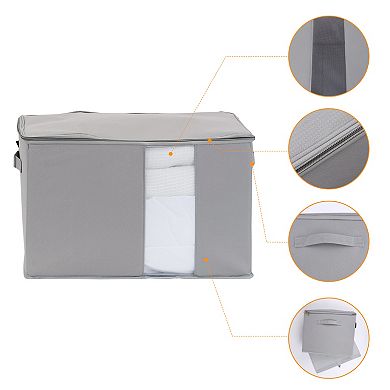 1 Pack Clothes Storage, Foldable Storage Bags with Handles for Organizing Bedroom, Clothing