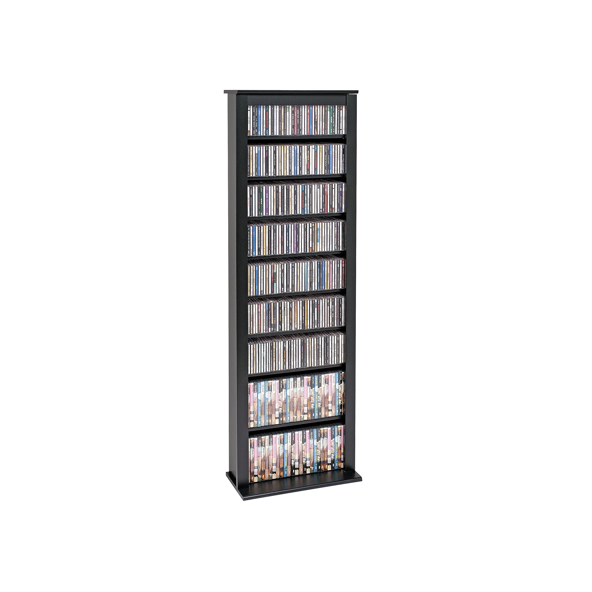 Prepac Slim Barrister Multimedia Storage Tower, Black