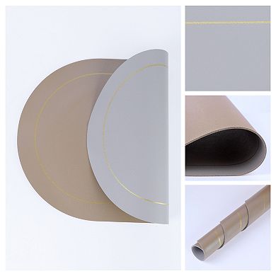 Set of 6 Faux Leather Placemats for Kitchen Dining Table Decor, Table Placemats Place Mats