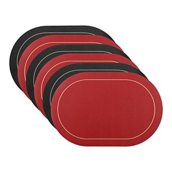 Set of 6 Faux Leather Placemats for Kitchen Dining Table Decor, Table Placemats Place Mats