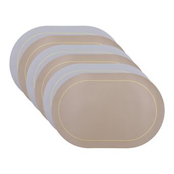 Set of 6 Faux Leather Placemats for Kitchen Dining Table Decor, Table Placemats Place Mats