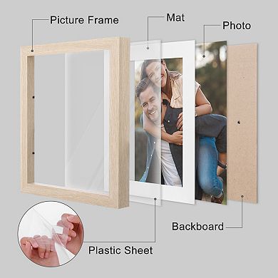 Picture Frame, Rustic Texture Frame Distressed Farmhouse Photo Frames