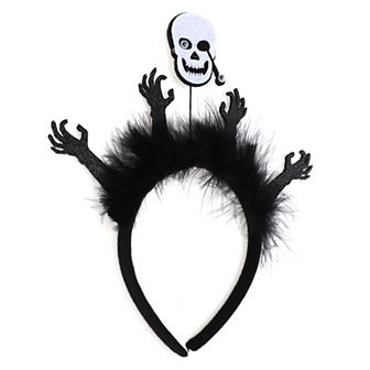 Classic Skulls Pattern Headband 4.72" Diameter Black 1 pc