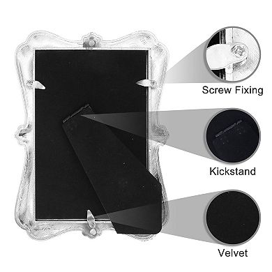 1 Pcs Picture Frame Pearl Plated Photo Frame with Glass Front for Tabletop Decoration Home 7x10in