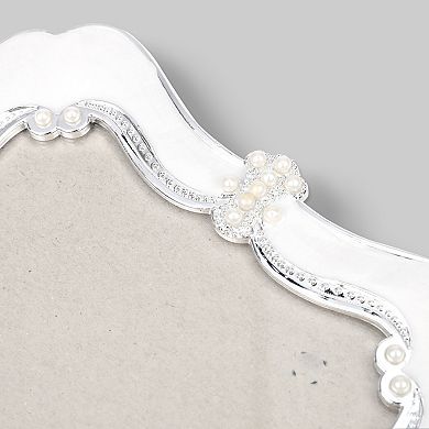 1 Pcs Picture Frame Pearl Plated Photo Frame with Glass Front for Tabletop Decoration Home 7x10in