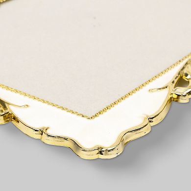 1Pcs Picture Frame Retro Plated Picture Frame Decorated with Crystals Photo Frames with Glass Front