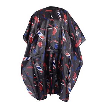 Light Pattern Hairdressing Cape for Barber Shop 64.96"x57.09" 1 pc Red Blue Black