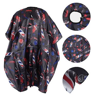 Light Pattern Hairdressing Cape for Barber Shop 64.96"x57.09" 1Pc Red Blue Black