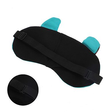 Soft Cute Expression Sleep Mask Green Eye Shade Cover for Light Meditation 1 Pc